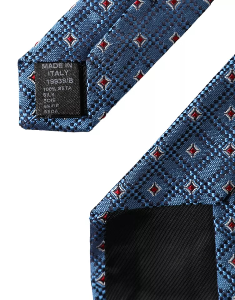 Dolce & Gabbana Geometric Pattern Silk Suit Tie