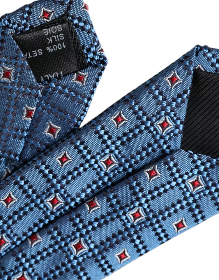 Dolce & Gabbana Geometric Pattern Silk Suit Tie