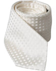 Dolce & Gabbana Dotted Silk Suit Tie - White
