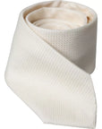Dolce & Gabbana Off White Silk Slim Suit Tie