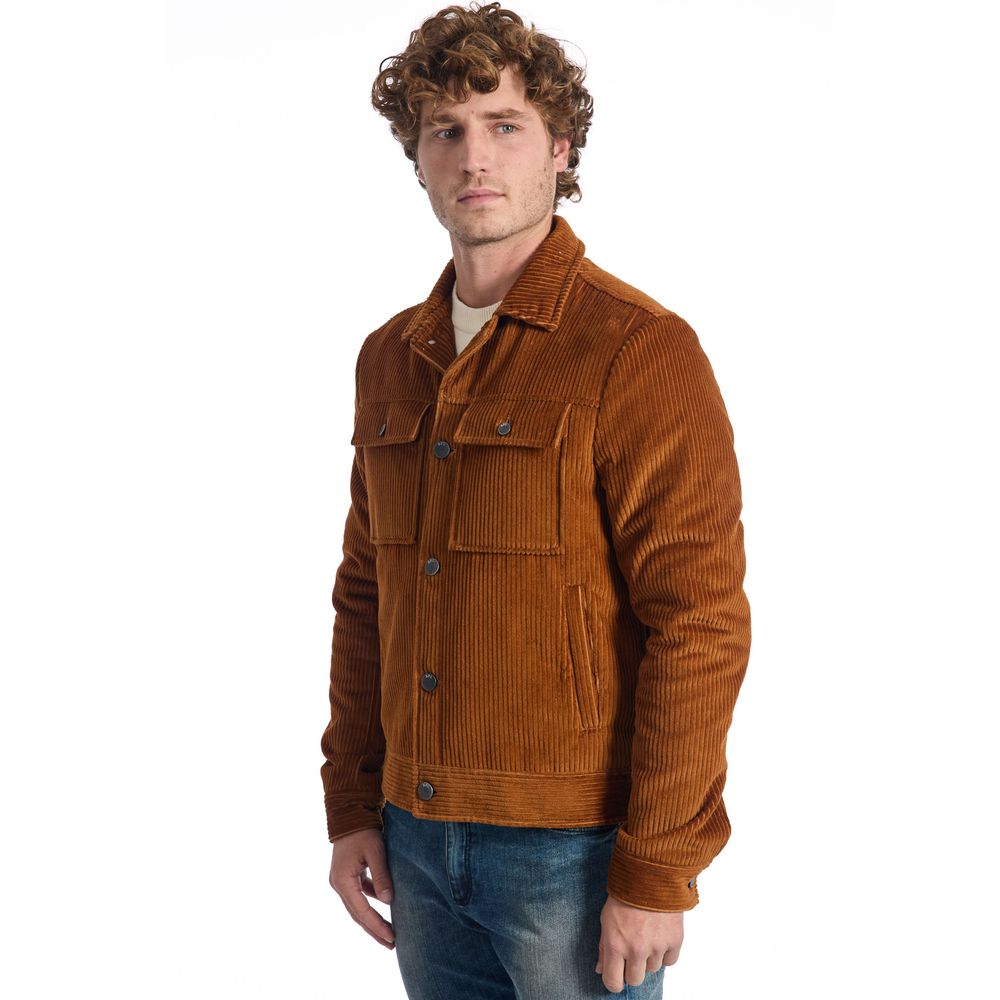 Roberto Pepe Luxury Corduroy Jacket - Rust