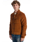 Roberto Pepe Luxury Corduroy Jacket - Rust