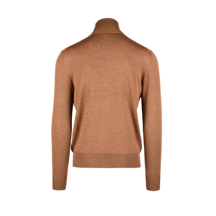 Ballantyne Minimalist Turtleneck Wool Knit Sweater - Brown