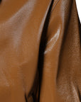 Dolce & Gabbana Collar Bomber Leather Jacket - Caramel