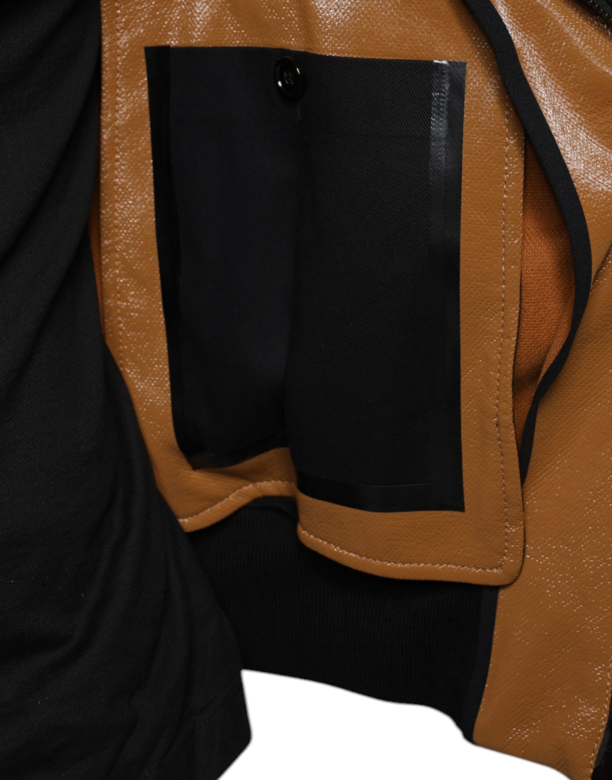 Dolce &amp; Gabbana Collar Bomber Leather Jacket - Caramel