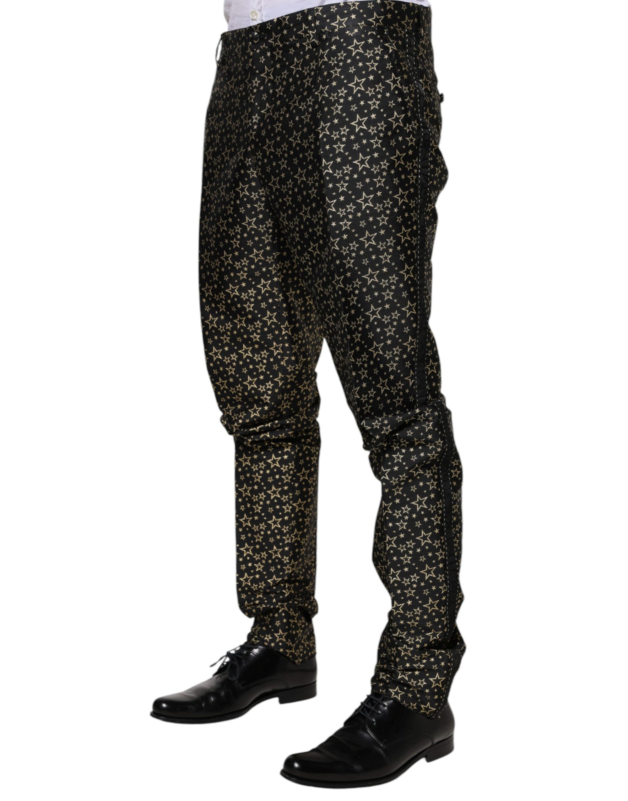 Dolce &amp; Gabbana Gold Stars Jacquard Sicilia Blazer &amp; Pants 2-Piece Suit
