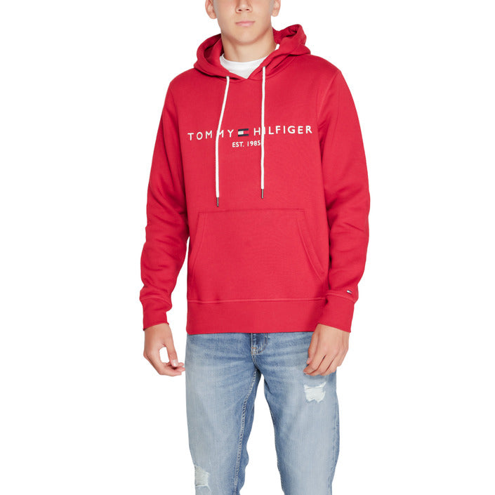 Tommy Hilfiger Logo Hooded Pullover Cotton-Blend