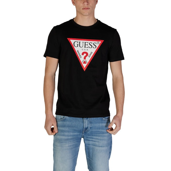 Guess Logo Crewneck T-Shirt 100% Cotton