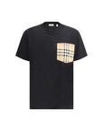 signature checkered pocket cotton t-shirt