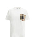 signature checkered pocket cotton t-shirt