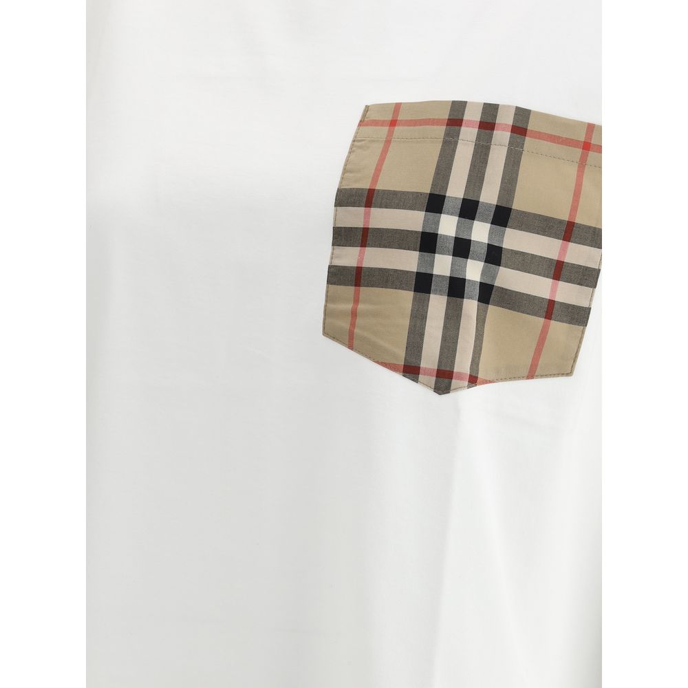 signature checkered pocket cotton t-shirt