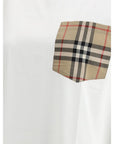 signature checkered pocket cotton t-shirt