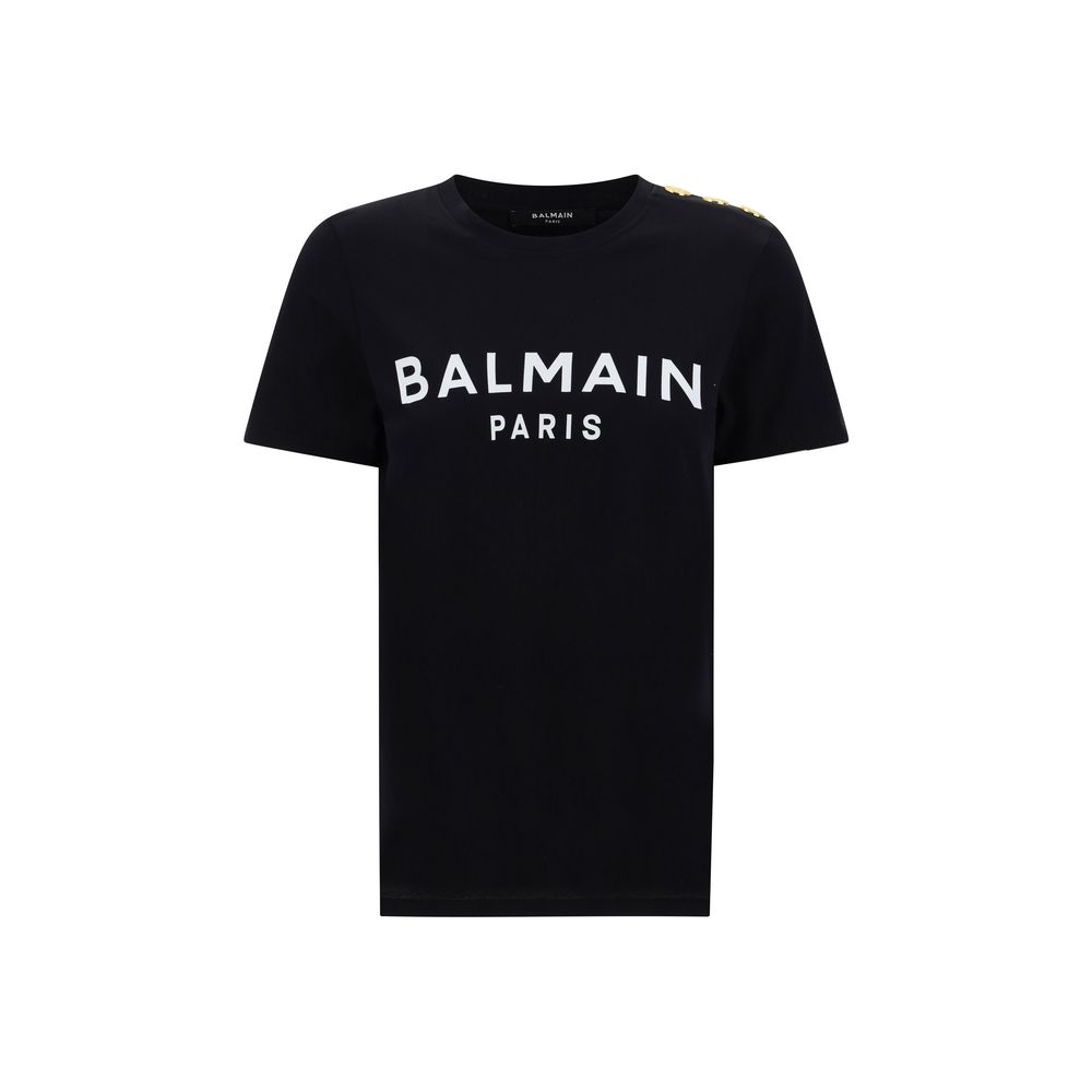 Balmain Logo Cotton Crewneck T-Shirt