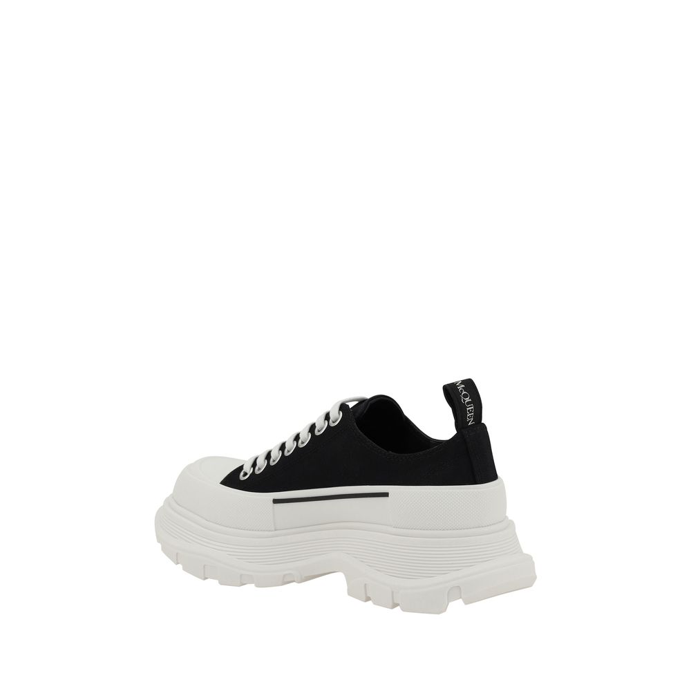 Alexander McQueen Black & White Tread Slick Sneakers