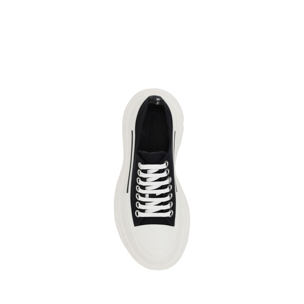 Alexander McQueen Black & White Tread Slick Sneakers
