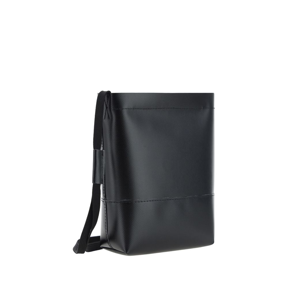 Marni Logo Bucket Crossbody Bag - Black