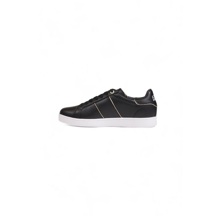 EA7 By Emporio Armani Logo Genuine Leather Lace-Up Low Top Sneakers