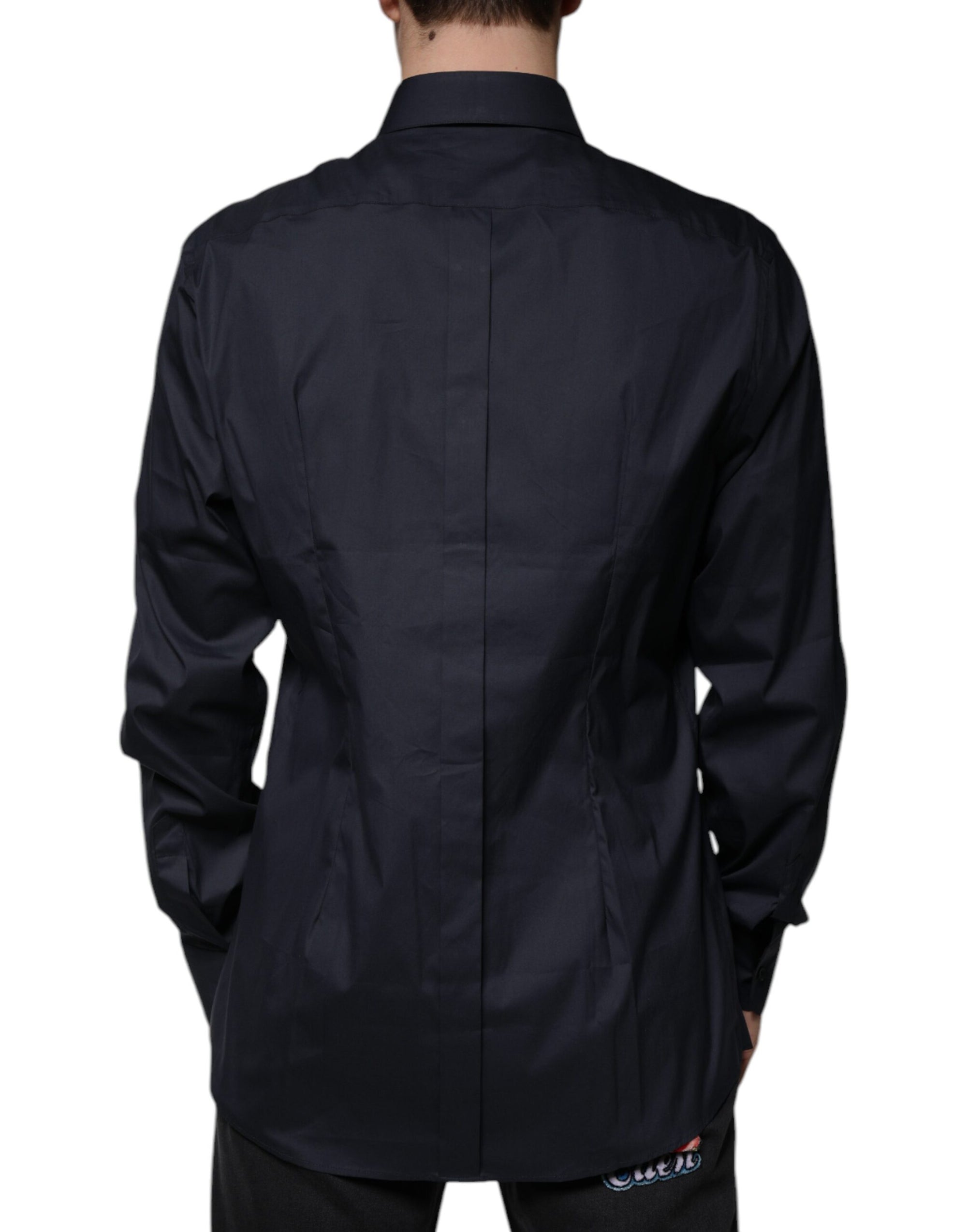 Dolce & Gabbana Black Collar Shirt Runway Door Dolce & Gabbana Black Collar Shirt Runway Door