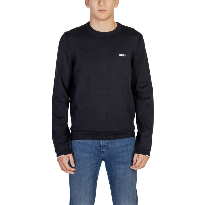 Boss Logo Cotton Crewneck Sweater