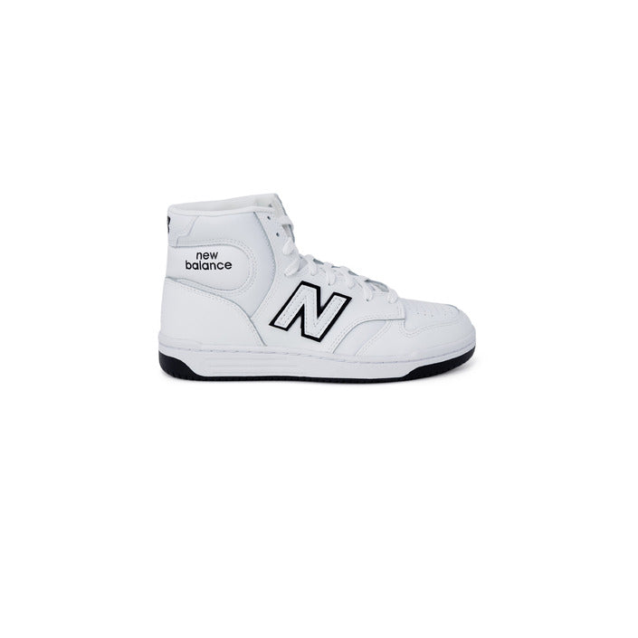 New Balance Logo Leather High Top Lace Up Sneakers