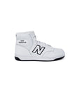 New Balance Logo Leather High Top Lace Up Sneakers