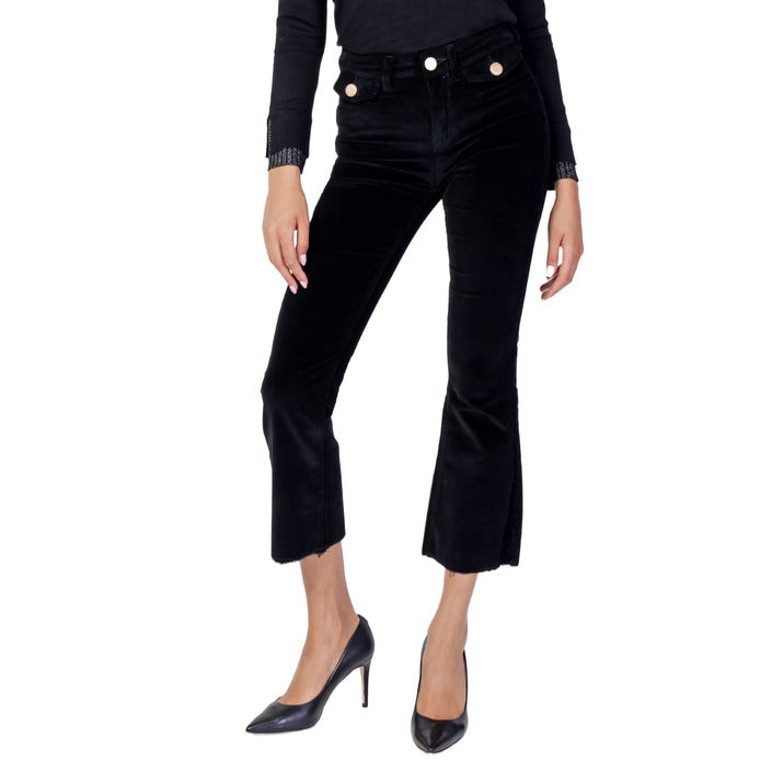 GAUDÌ Jeans Black Raw Hem Flared & Cropped Jeans