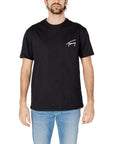 Tommy Hilfiger Jeans Scripted Logo Cotton-Rich T-Shirt - black