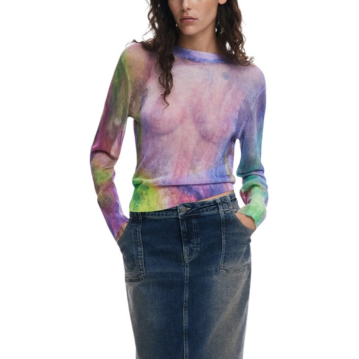 Desigual Unlined See Through Long Sleeve Top