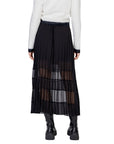 Morgan De Toi Black Sheer Midi Skirt