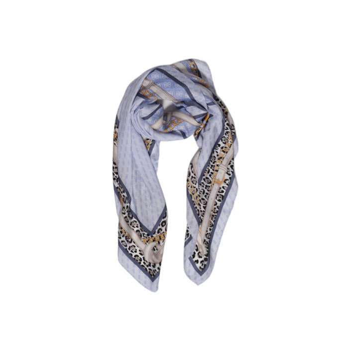 Guess Classic Logo & Pattern Monogram Scarf With Leopard Trim