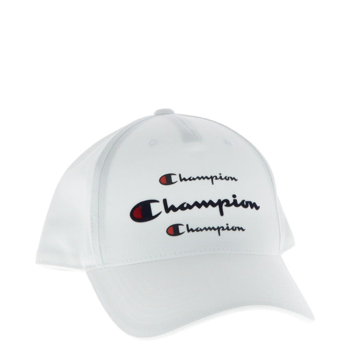 Champion Logo Pure Cotton Unisex Cap - white