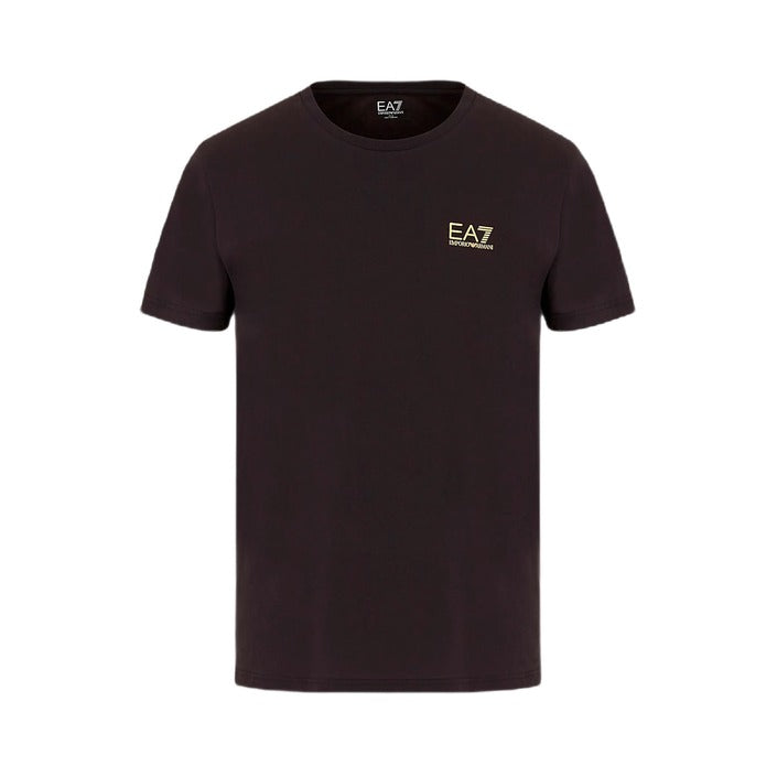 EA7 By Emporio Armani Logo Pure Cotton Athleisure T-Shirt - Vintage Black
