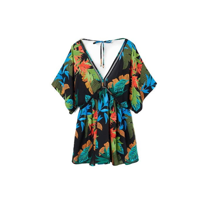 Desigual Tropical Summer Kaftan Mini Dress