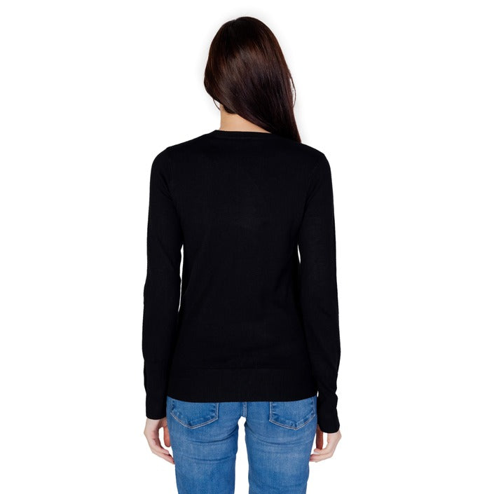 Guess Minimalist 100% Cotton Crewneck Sweater - black