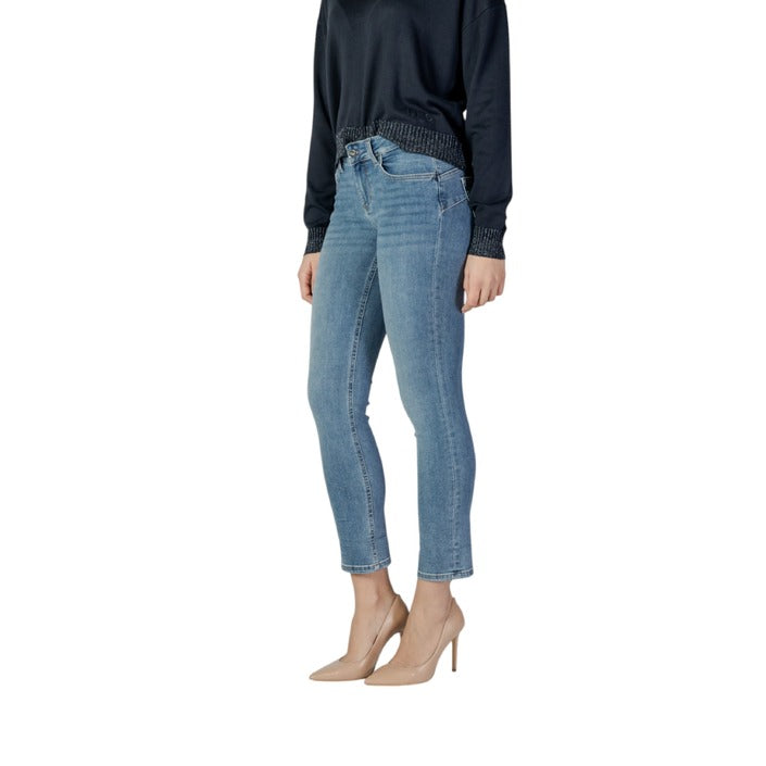 Liu Jo Light Wash Skinny Folded Hem Crop Jeans