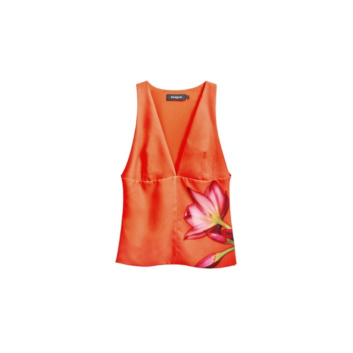 Desigual Floral Deep V-Neck Tank Top