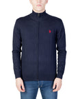 U.S. Polo Assn. Logo Cotton-Blend Knit Zip Jacket