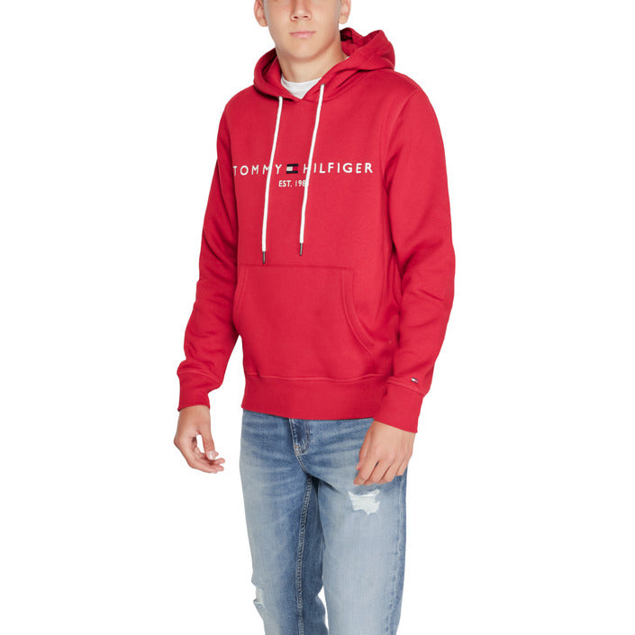 Tommy Hilfiger Logo Hooded Pullover Cotton-Blend