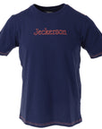 Jeckerson Logo Cotton-Rich Athleisure T-Shirt - navy blue 