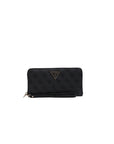 Guess Logo Monogram Vegan Leather Wristlet Zip Clutch Purse