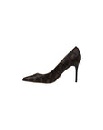 Guess Logo Monogram Vegan Leather Pointed Toe Court Heels