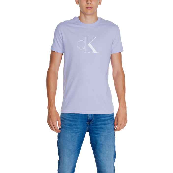 Calvin Klein Jeans Logo 100% Cotton T-Shirt - lilac