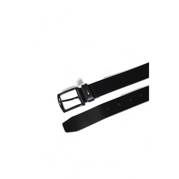 Tommy Hilfiger Logo Genuine Leather Square Buckle Belt