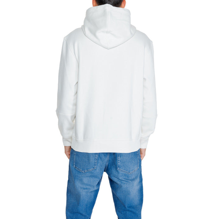 Calvin Klein Jeans Logo Hooded Pullover - white