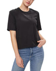 Calvin Klein Sport Logo Pure Cotton Athleisure T-Shirt - Black