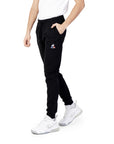 Le Coq Sportif Logo Cotton-Blend Athleisure Super Slim Joggers - Black