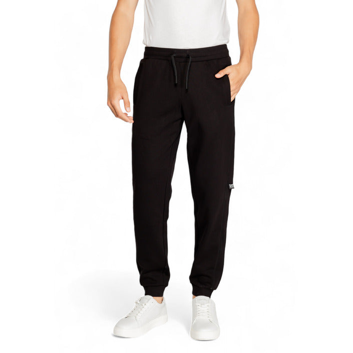 EA7 By Emporio Armani Athleisure Black Cotton Joggers