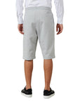 Costume National Logo Oversized Pocket Athleisure Shorts - Light Grey Marle