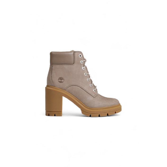 Timberland Minimalist Genuine Leather Lace-Up Heel Boots