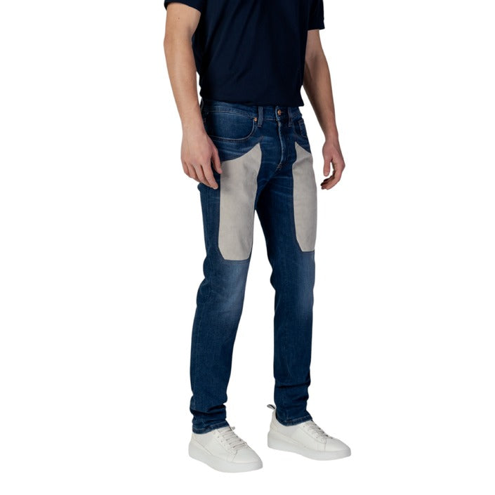 Jeckerson Logo Reverse Pocket Medium Wash Skinny Jeans